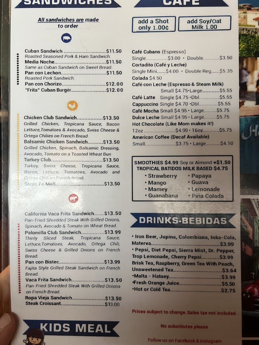 Tropicana Bakery & Cuban Cafe Menu - Image 3