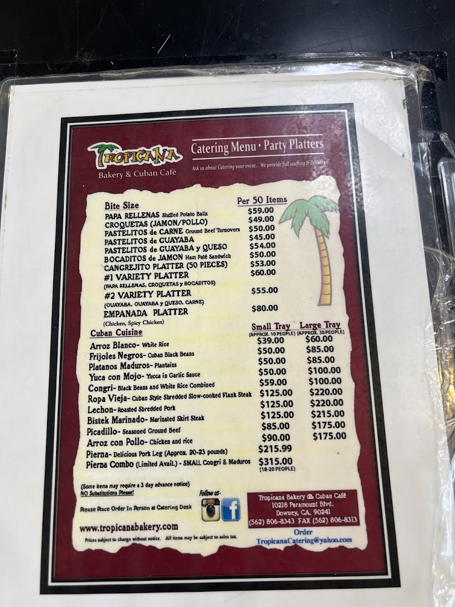 Tropicana Bakery & Cuban Cafe Menu - Image 5